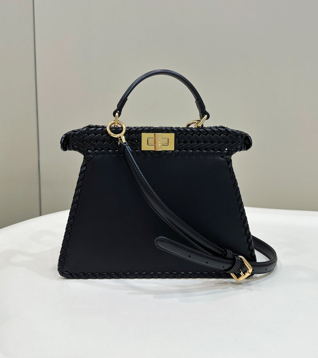 FENDI Peekaboo I See U Woven Leather Small