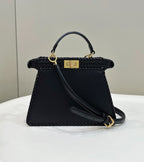 FENDI Peekaboo I See U Woven Leather Small