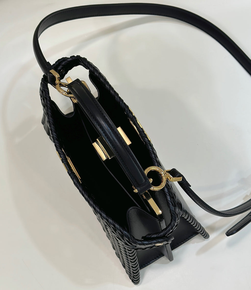 FENDI Peekaboo I See U Woven Leather Small