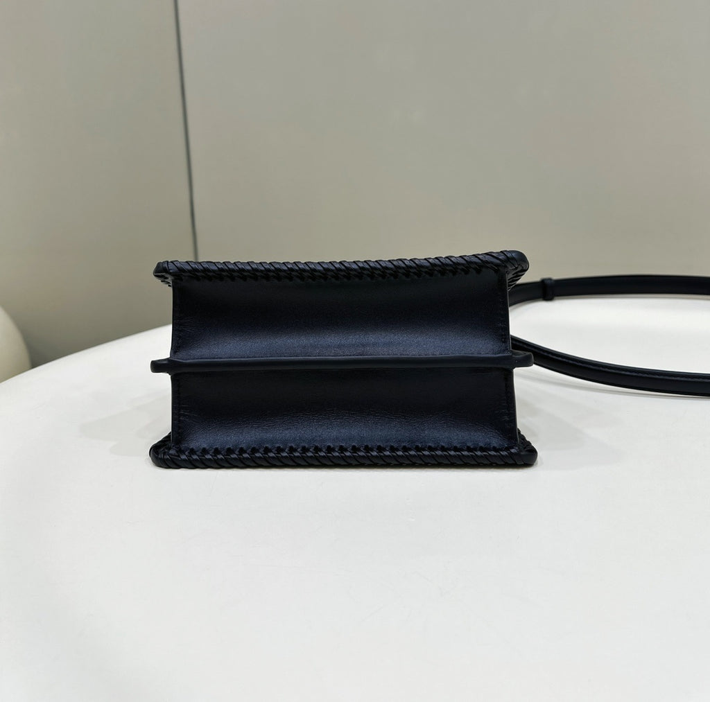 FENDI Peekaboo I See U Woven Leather Mini