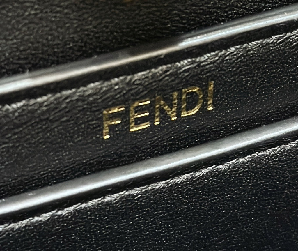 FENDI Peekaboo I See U Woven Leather Mini