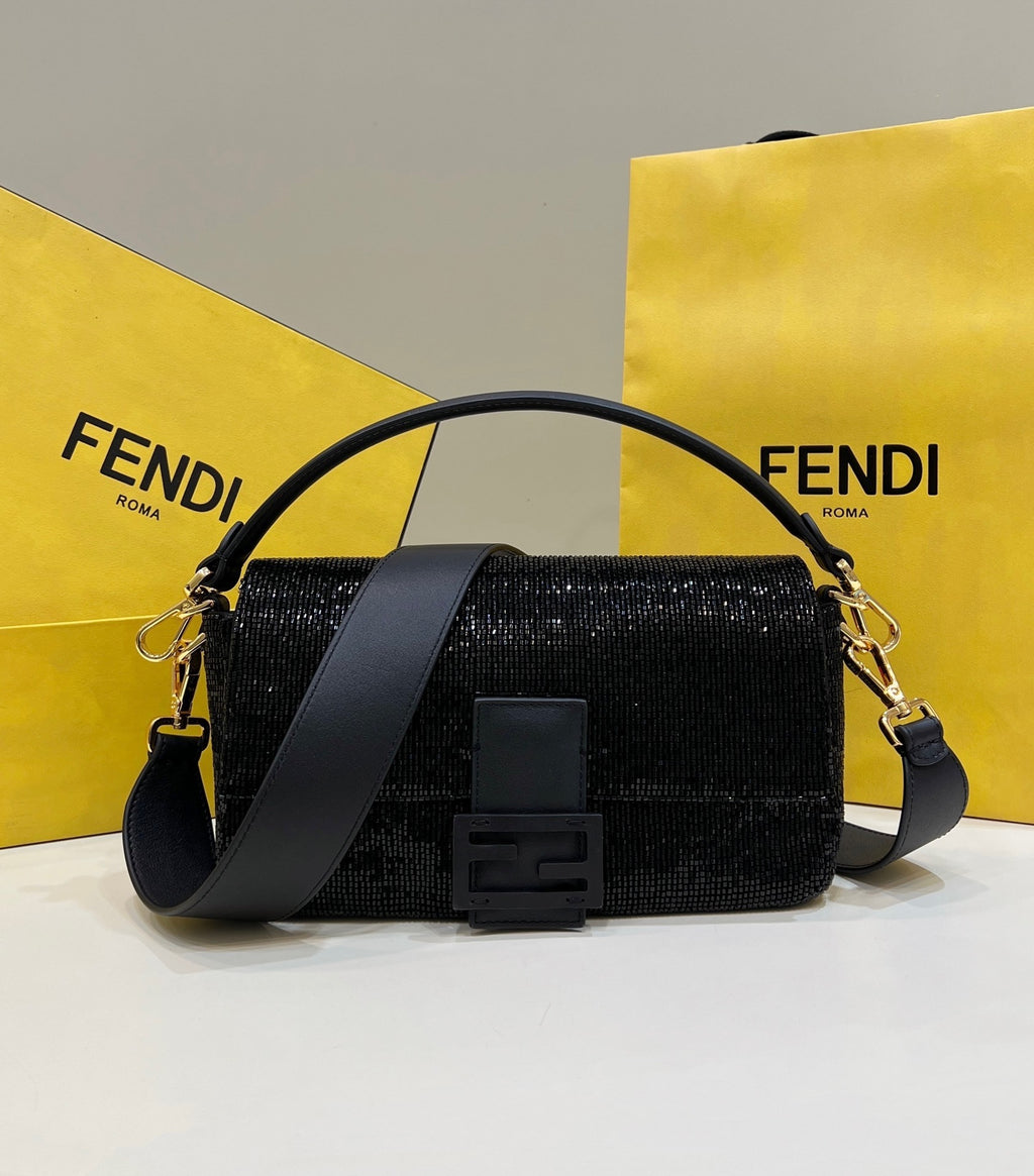 FENDI Micro-Beaded Baguette Underarm Bag