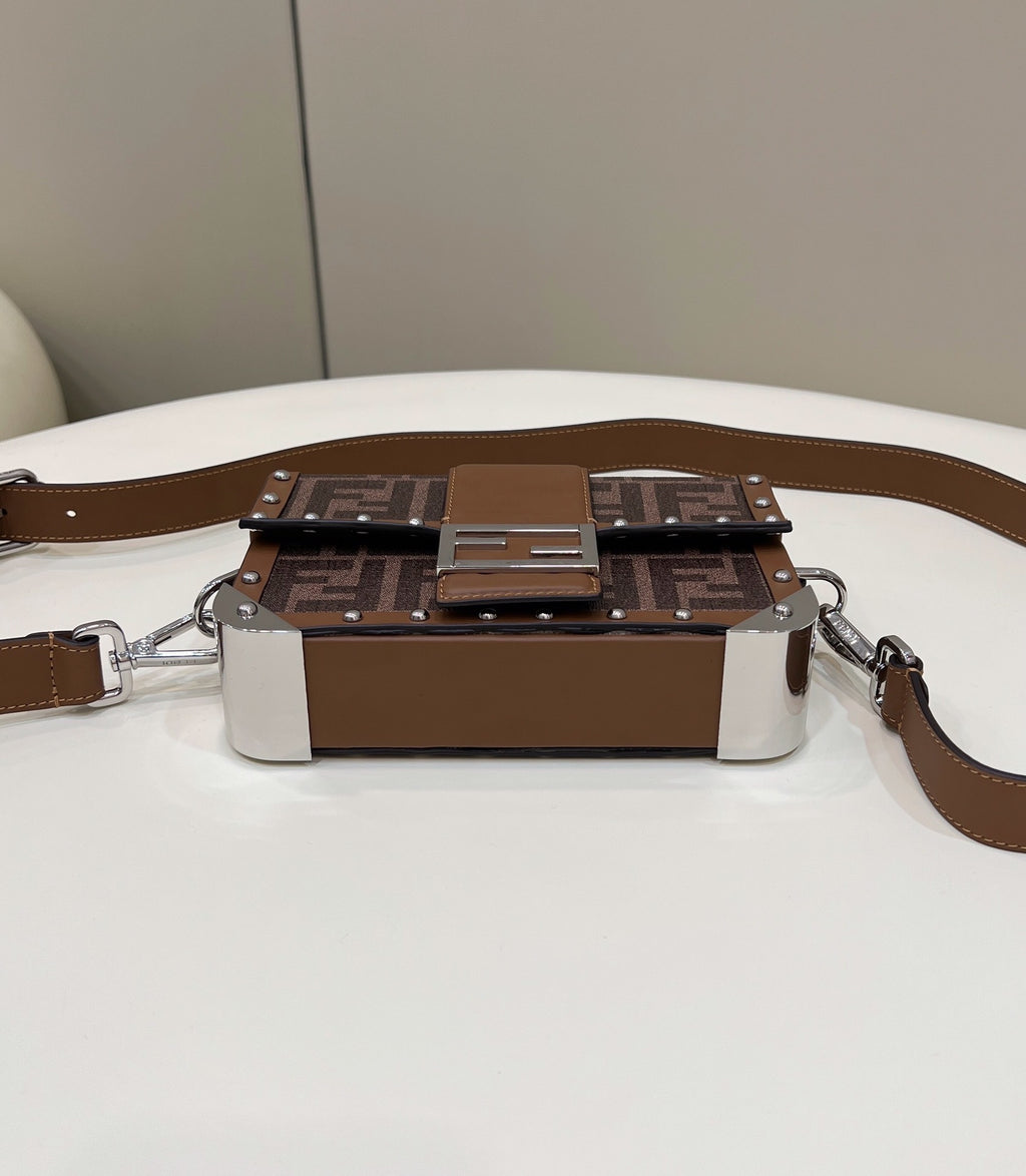 FENDI Trunk Baguette Crossbody Bag