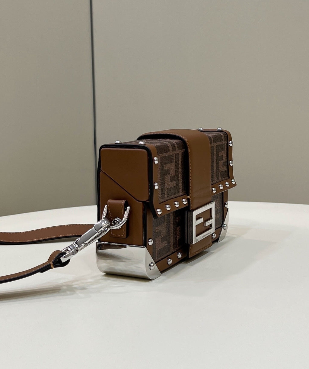 FENDI Trunk Baguette Crossbody Bag