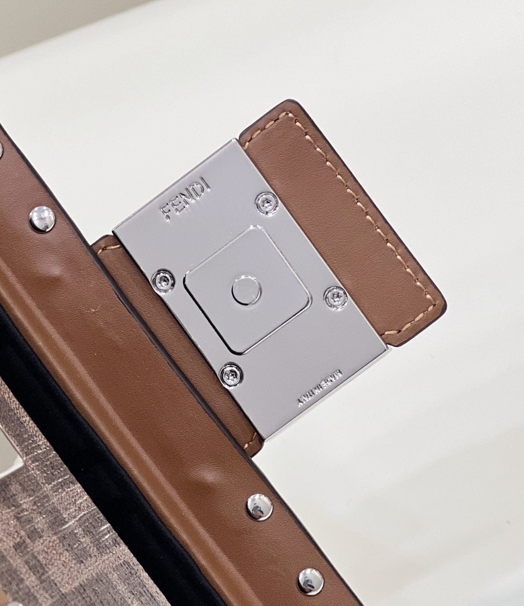 FENDI Trunk Baguette Crossbody Bag