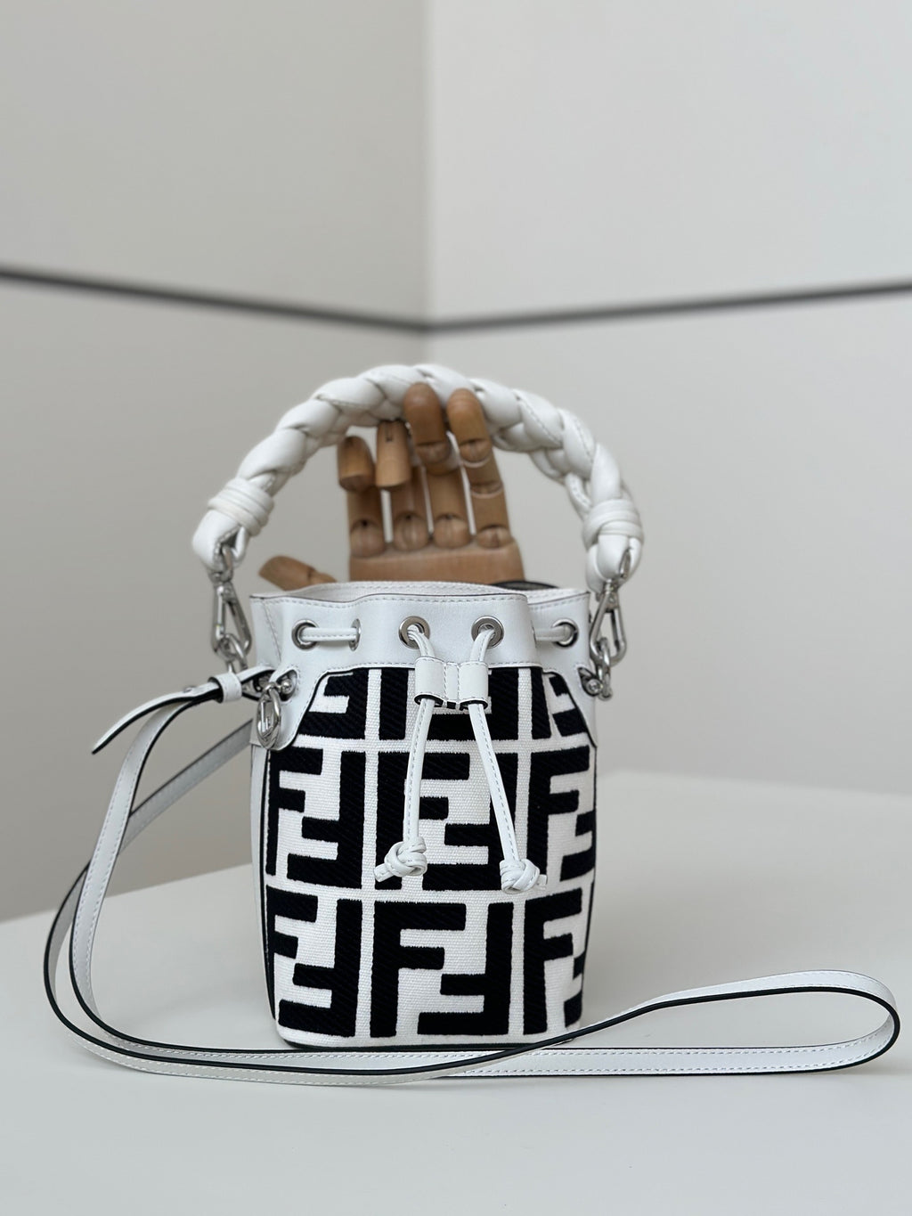 FENDI Mini Denim Bucket Bag