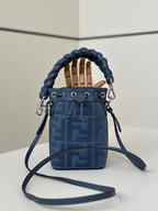 FENDI Mini Denim Bucket Bag