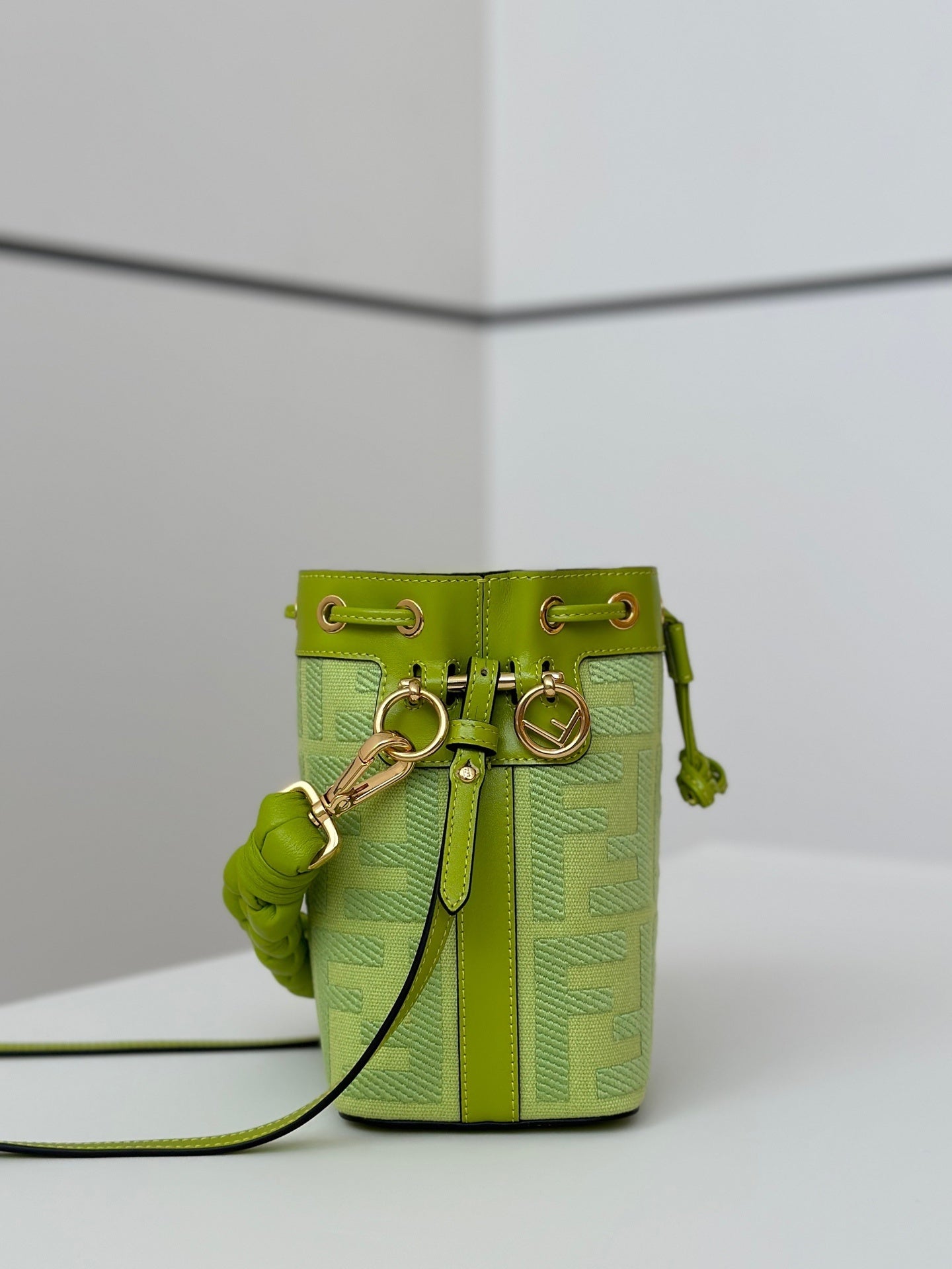 FENDI Mini Denim Bucket Bag