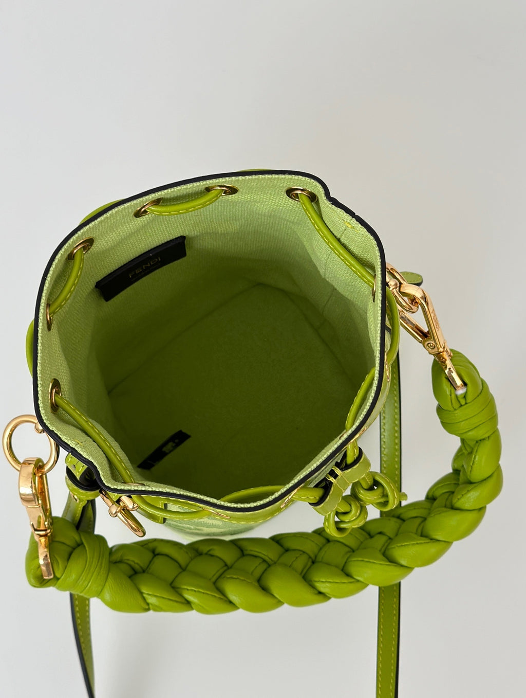 FENDI Mini Denim Bucket Bag