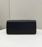 FENDI Embossed Leather Tote Bag