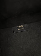 FENDI Embossed Leather Tote Bag