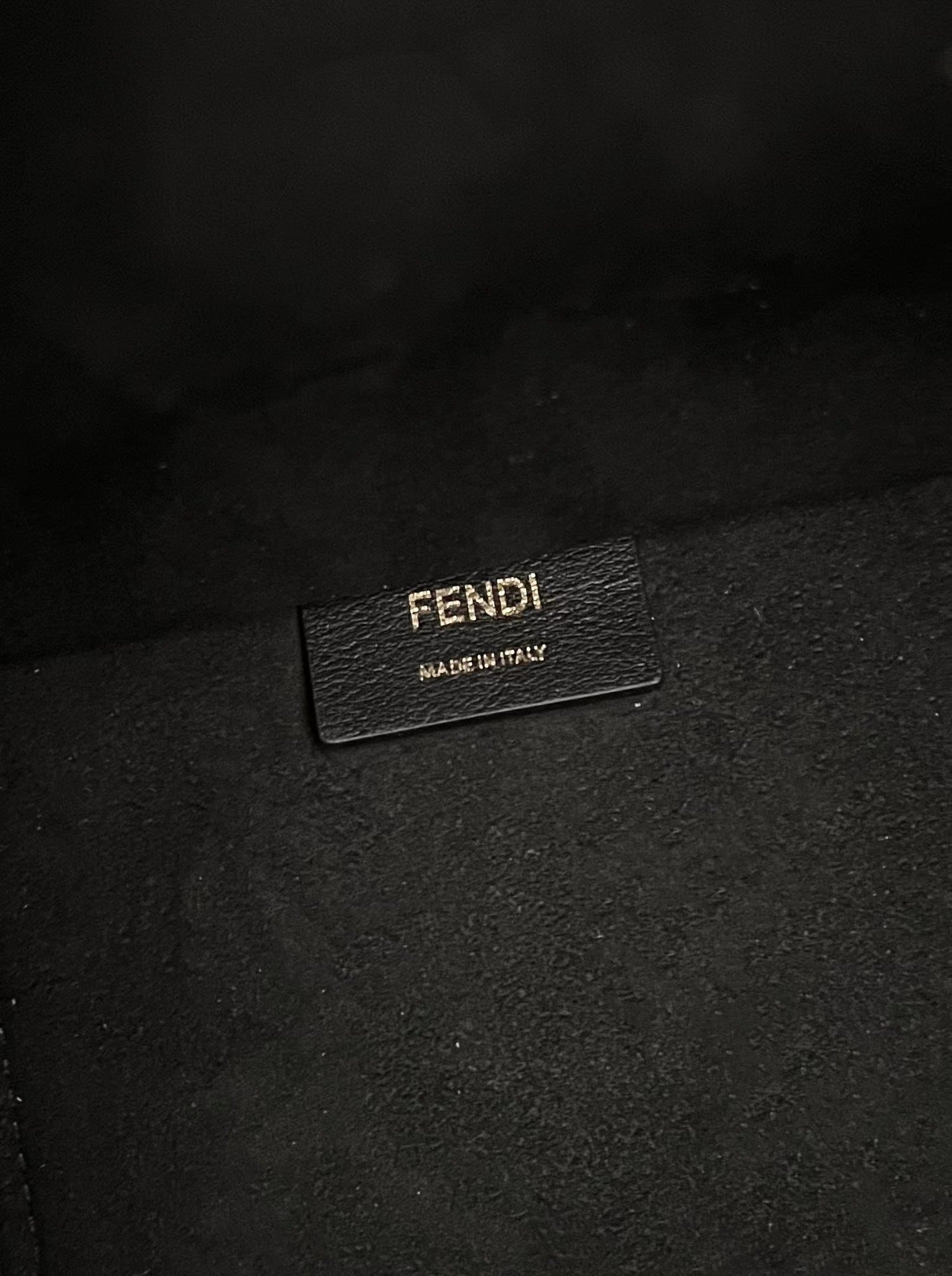 FENDI Embossed Leather Tote Bag