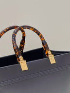FENDI Leather Shopping Tote Bag