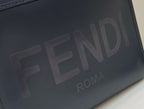 FENDI Leather Shopping Tote Bag