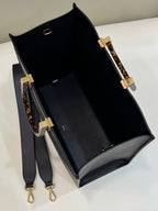 FENDI Leather Shopping Tote Bag