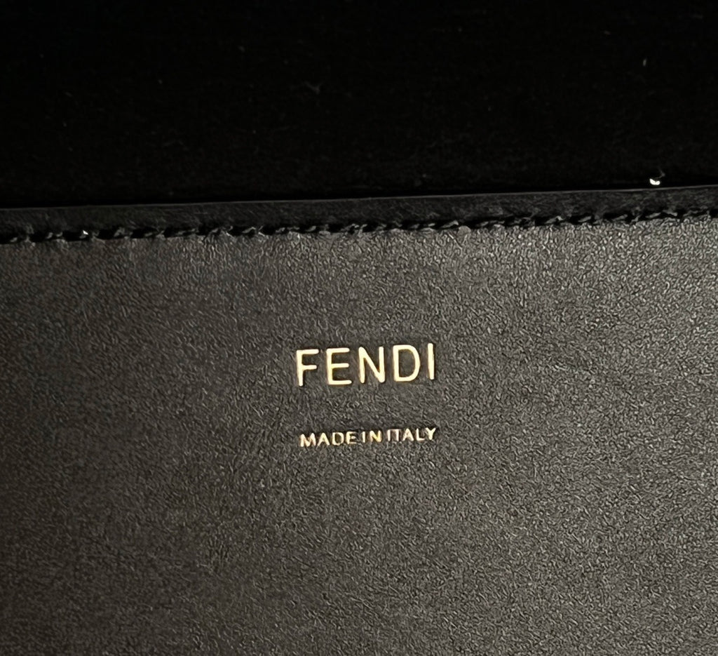FENDI Leather Shopping Tote Bag