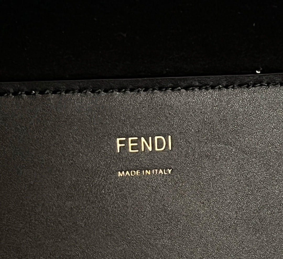 FENDI Leather Shopping Tote Bag