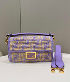FENDI Raffia Baguette Bag