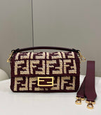 FENDI Raffia Baguette Bag