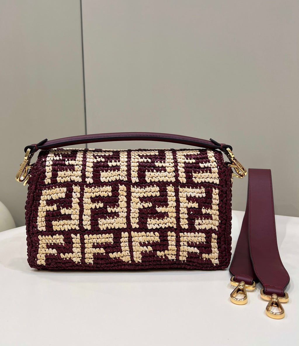 FENDI Raffia Baguette Bag