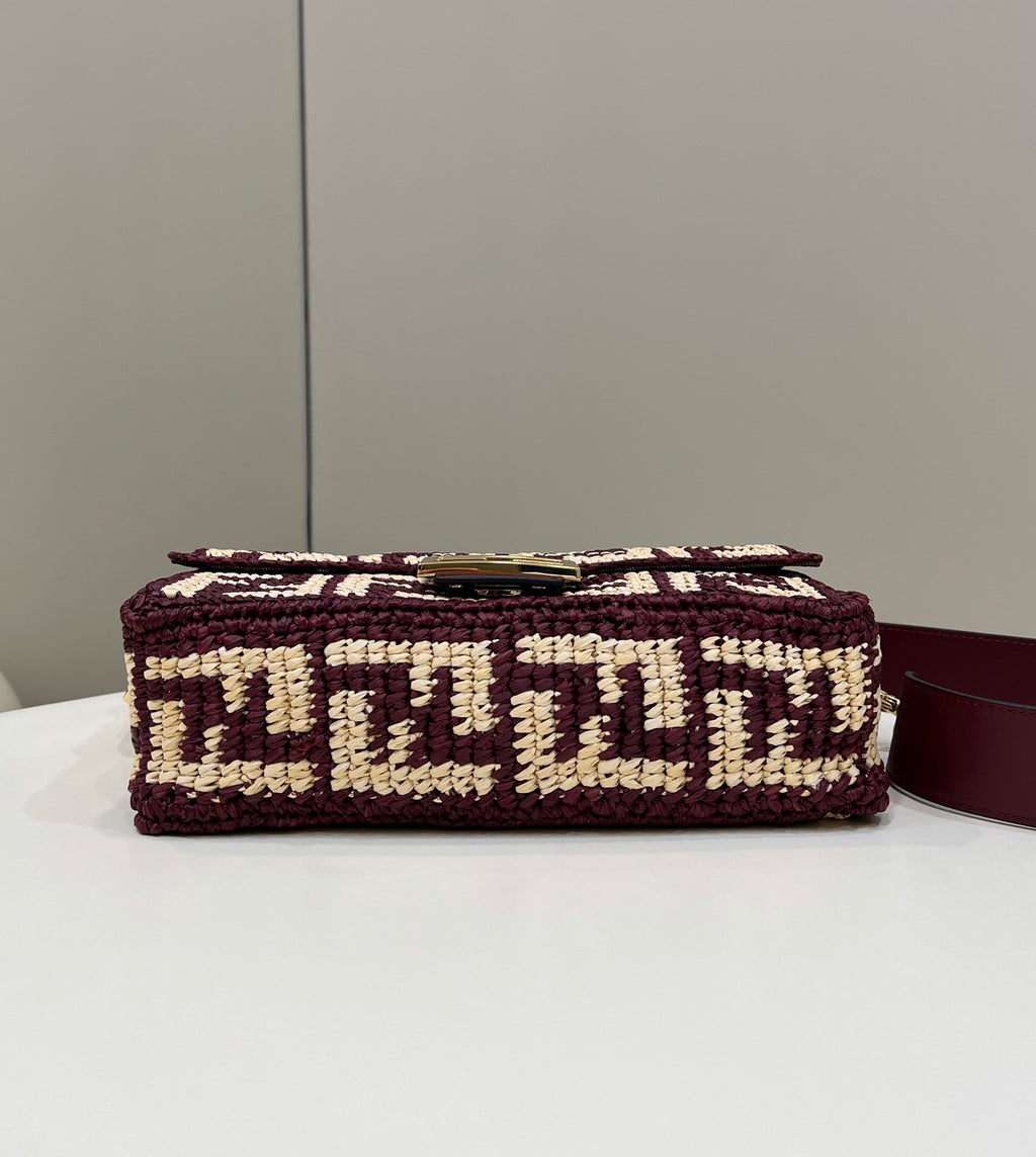 FENDI Raffia Baguette Bag