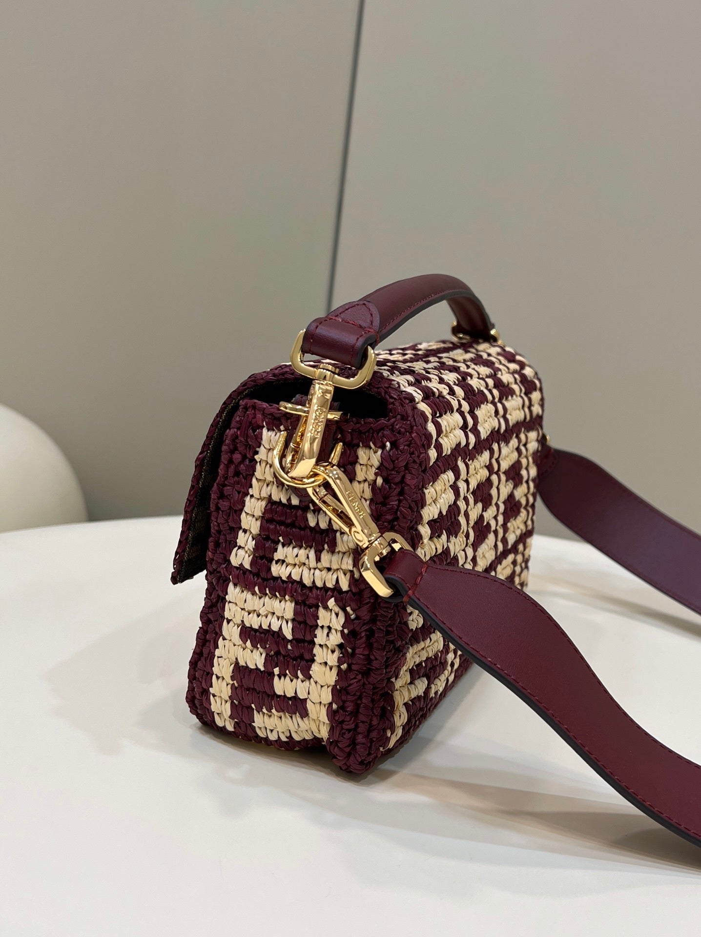 FENDI Raffia Baguette Bag