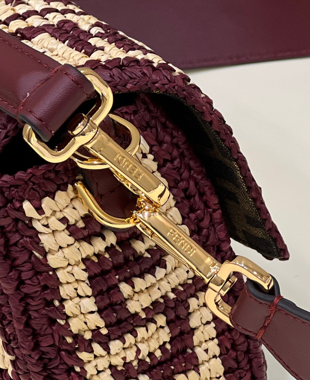 FENDI Raffia Baguette Bag