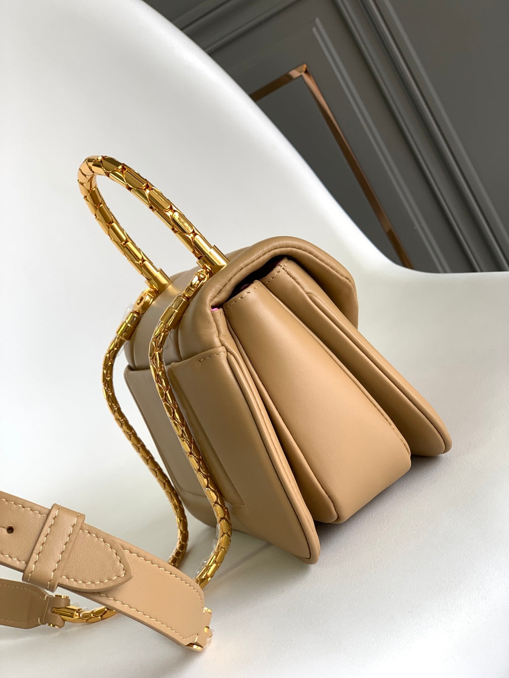 BVLGARI Serpenti Reverse Small Top Handle Bag