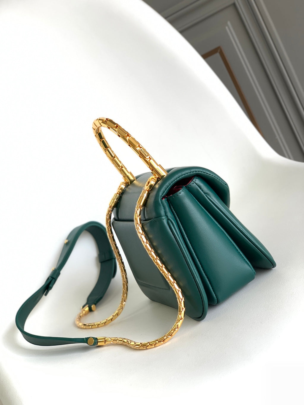 BVLGARI Serpenti Reverse Small Top Handle Bag