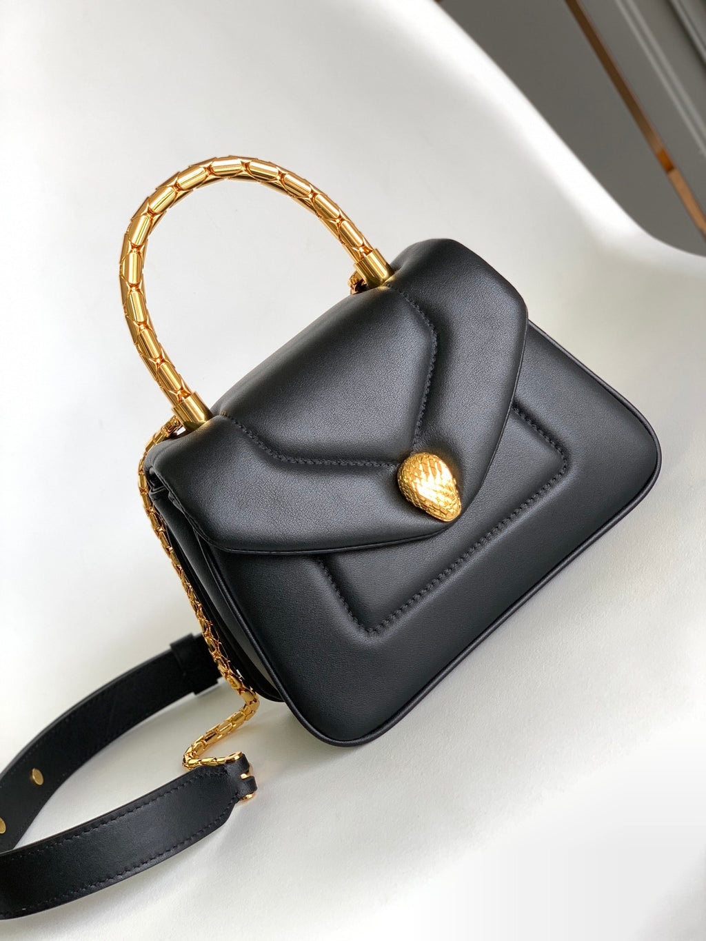 BVLGARI Serpenti Reverse Small Top Handle Bag