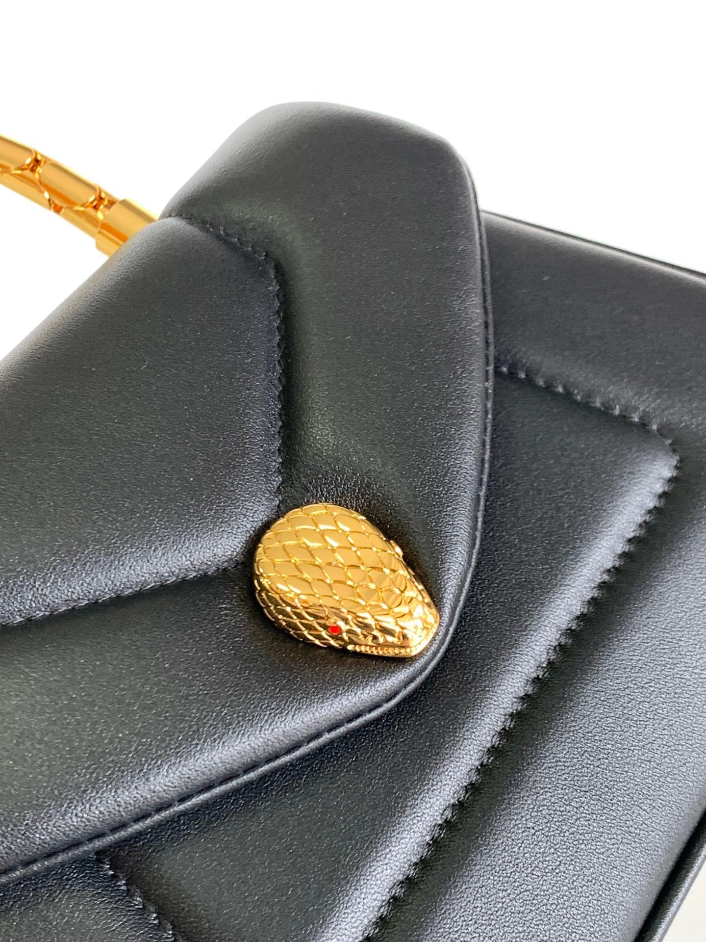 BVLGARI Serpenti Reverse Small Top Handle Bag