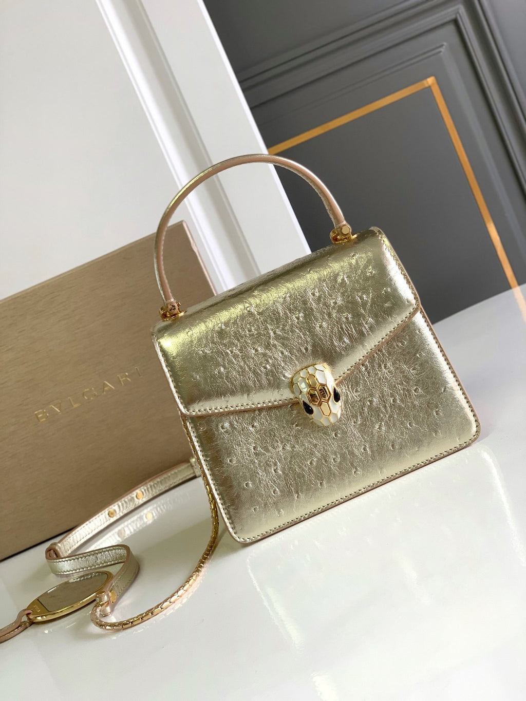 BVLGARI Serpenti Forever Small Top Handle Bag