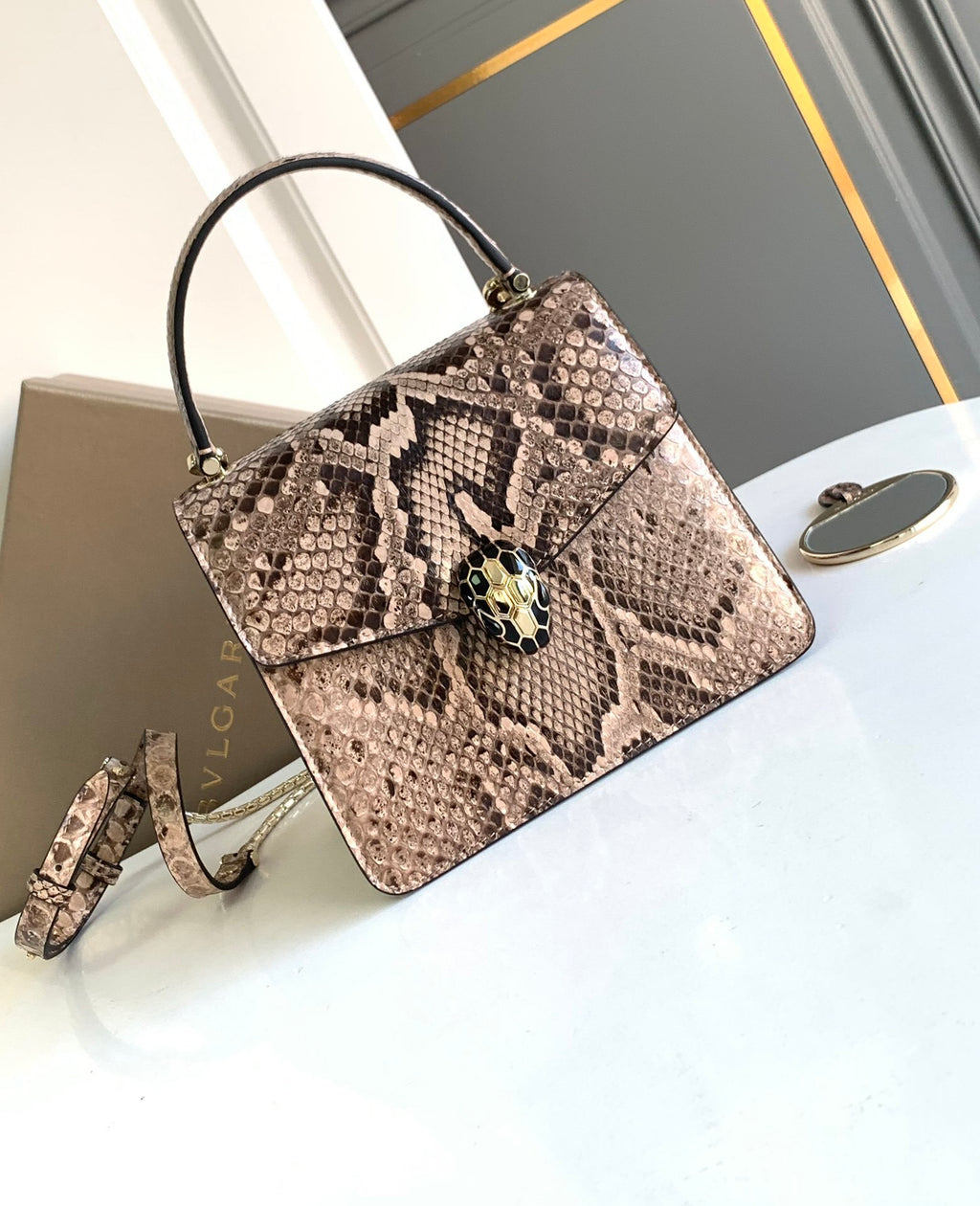 BVLGARI Serpenti Forever Small Top Handle Bag
