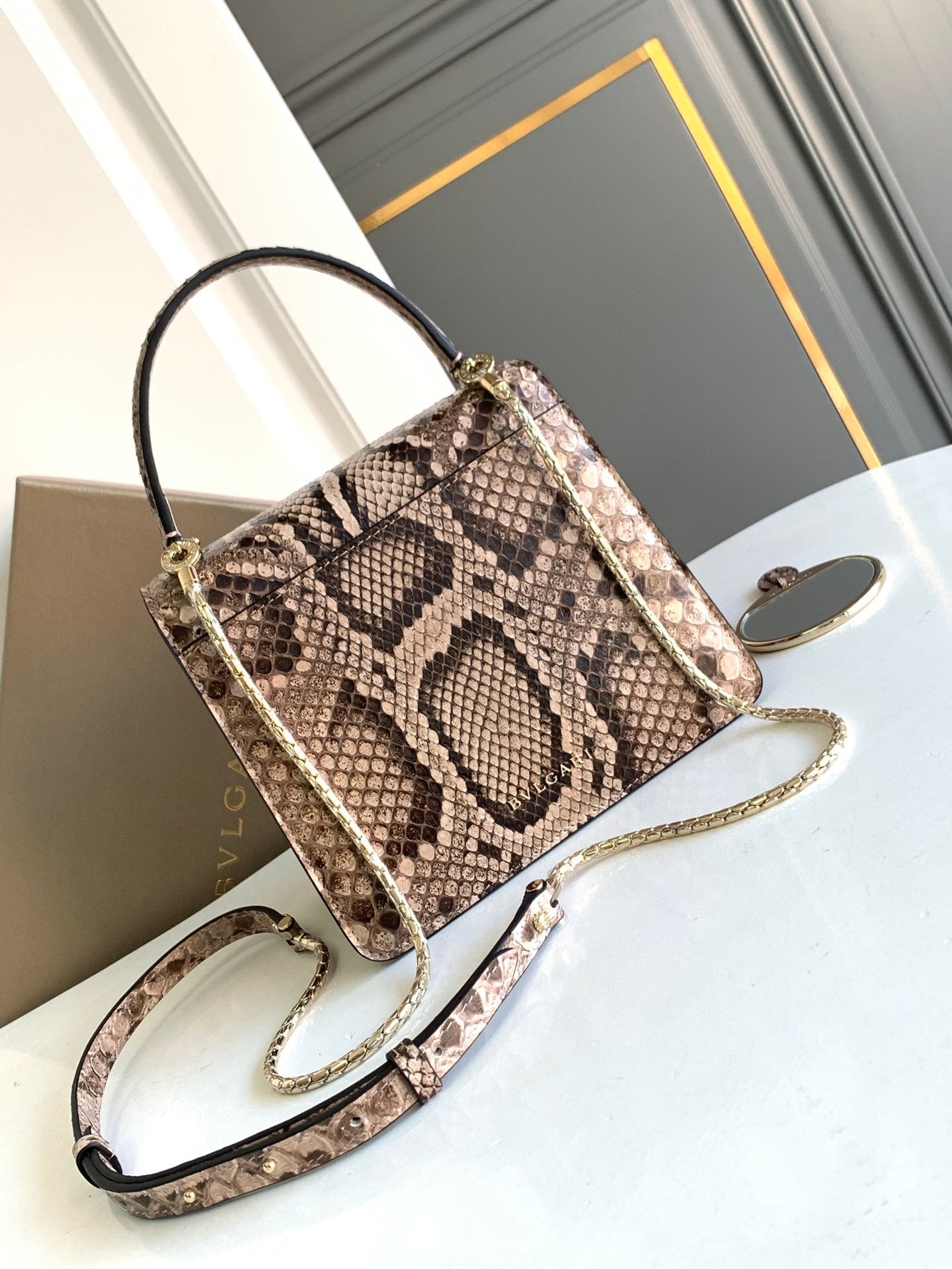 BVLGARI Serpenti Forever Small Top Handle Bag