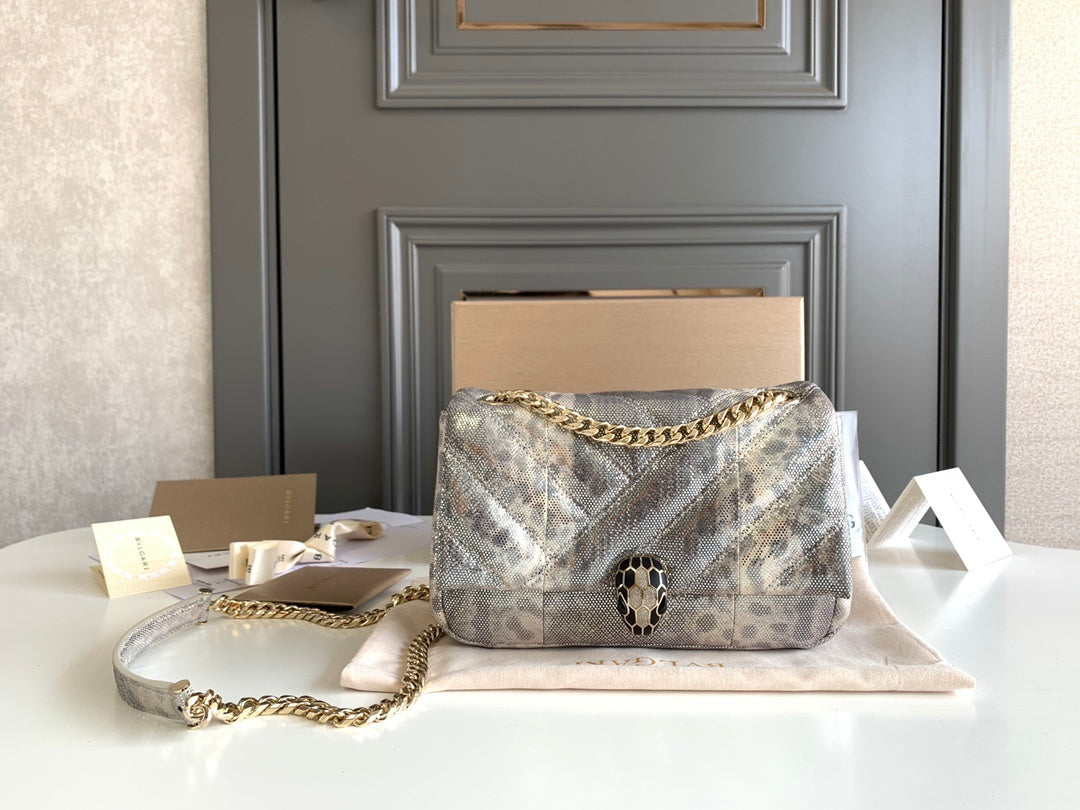 BVLGARI Serpenti Cabochon Shoulder Bag