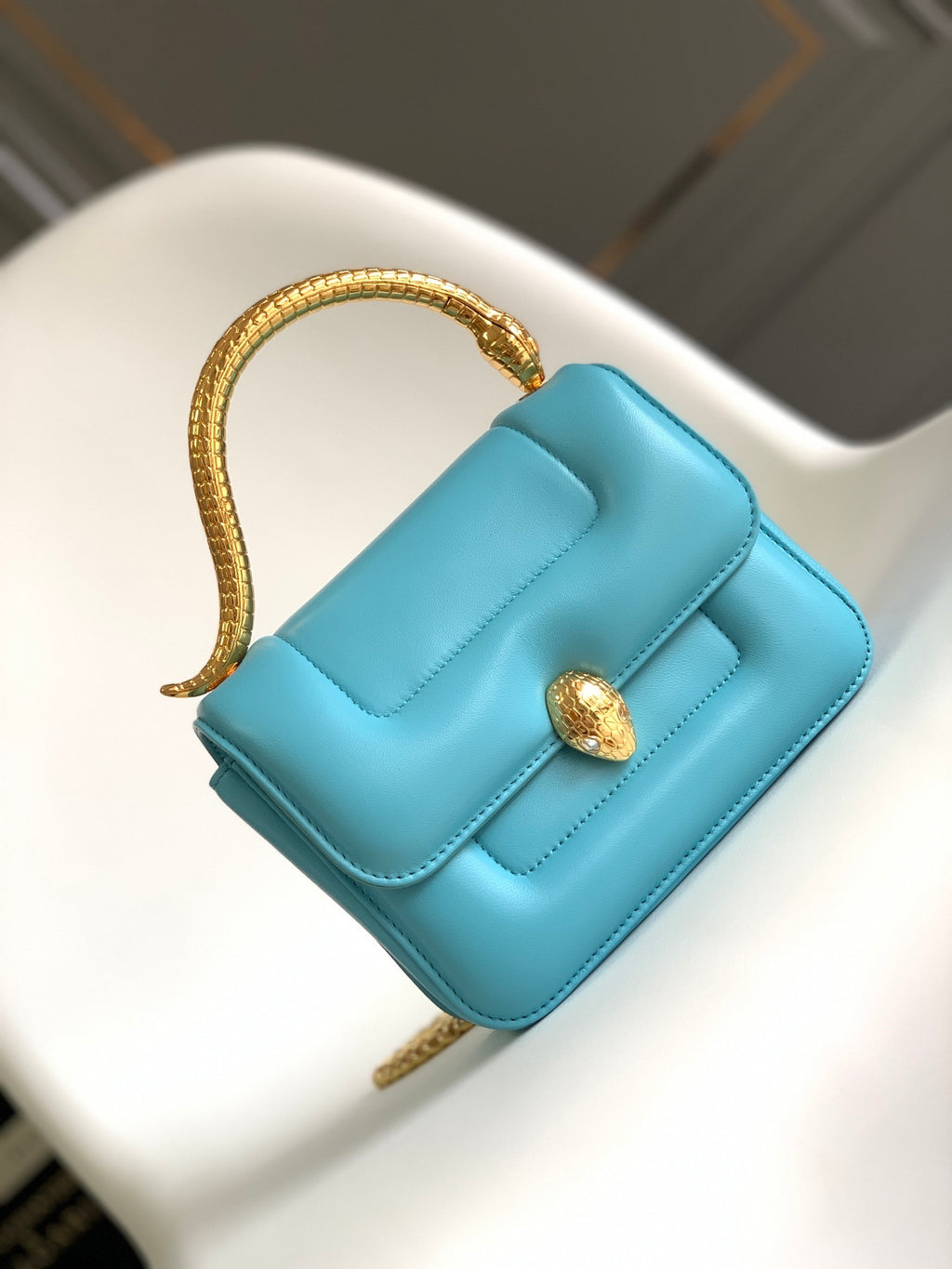 BVLGARI Mary Katrantzou × Serpenti Top Handle Bag