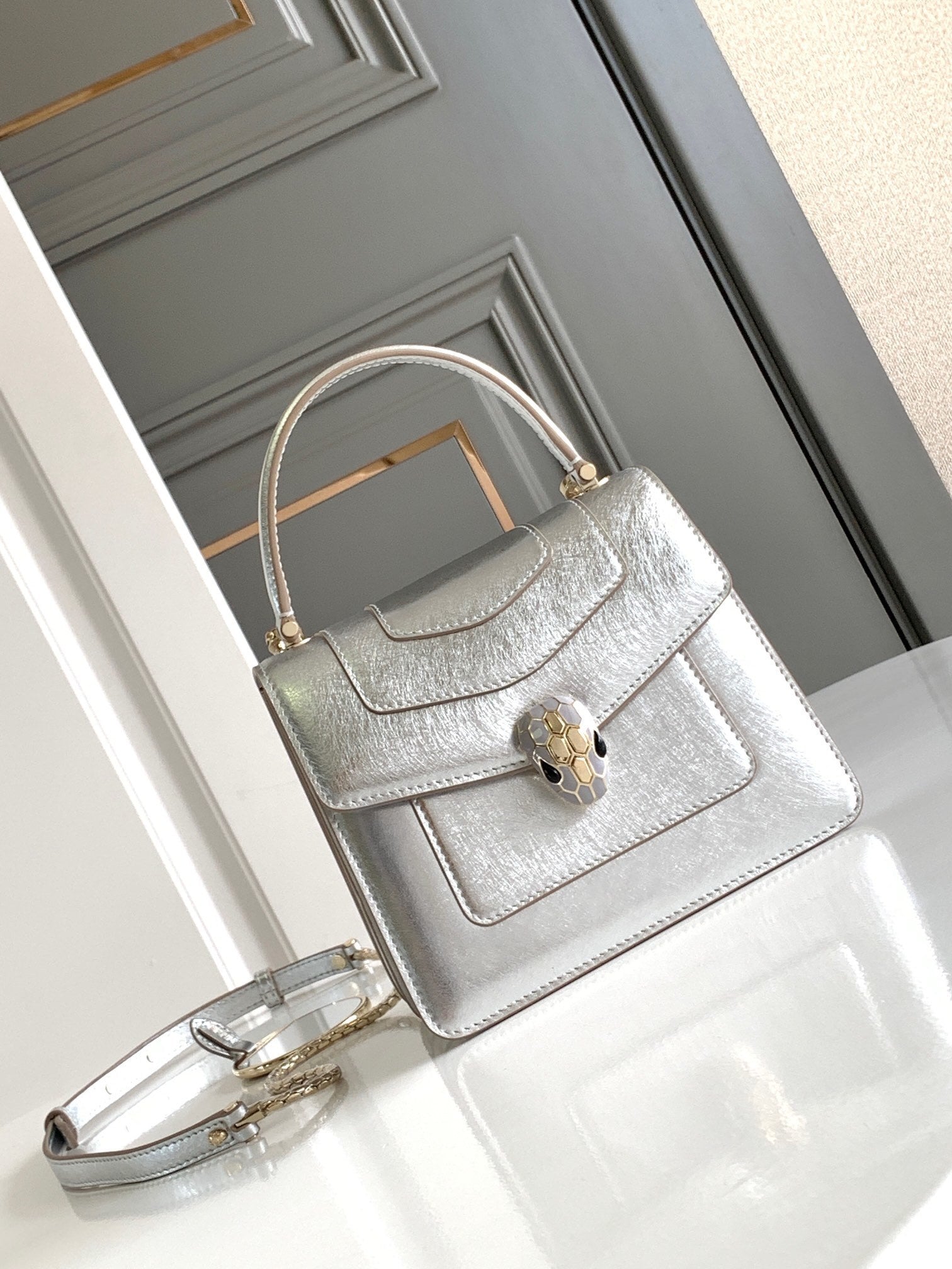 BVLGARI Serpenti Forever Small Top Handle Bag