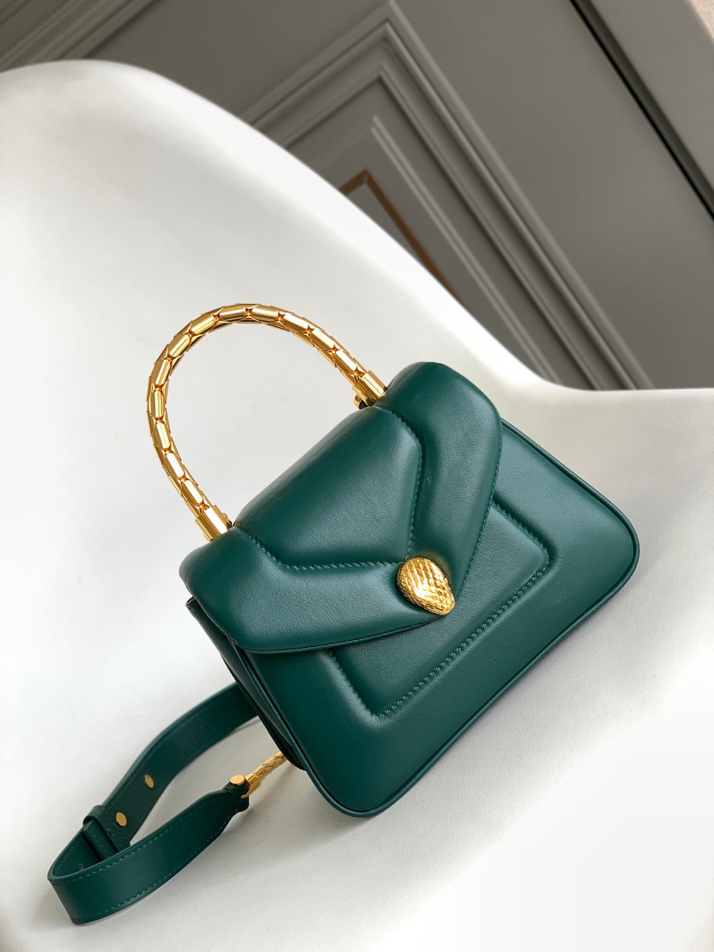 BVLGARI Serpenti Reverse Small Top Handle Bag
