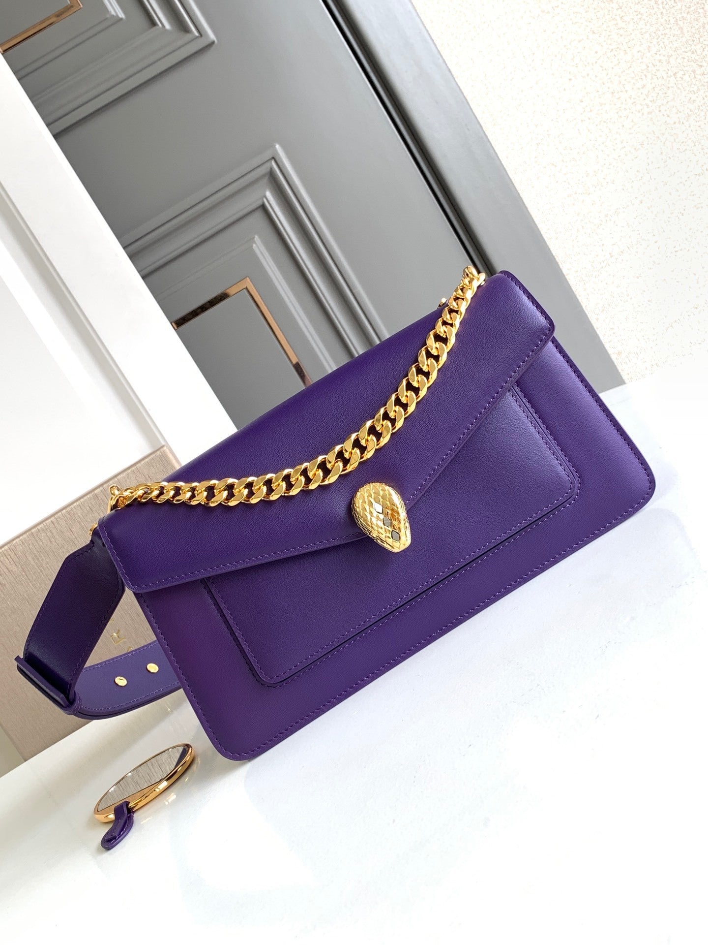 BVLGARI Serpenti East-West Maxi Chain Shoulder Bag