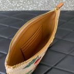 VALENTINO Garavani Cherry Jacquard Raffia Clutch