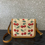 VALENTINO Garavani Cherry Jacquard Raffia Handbag
