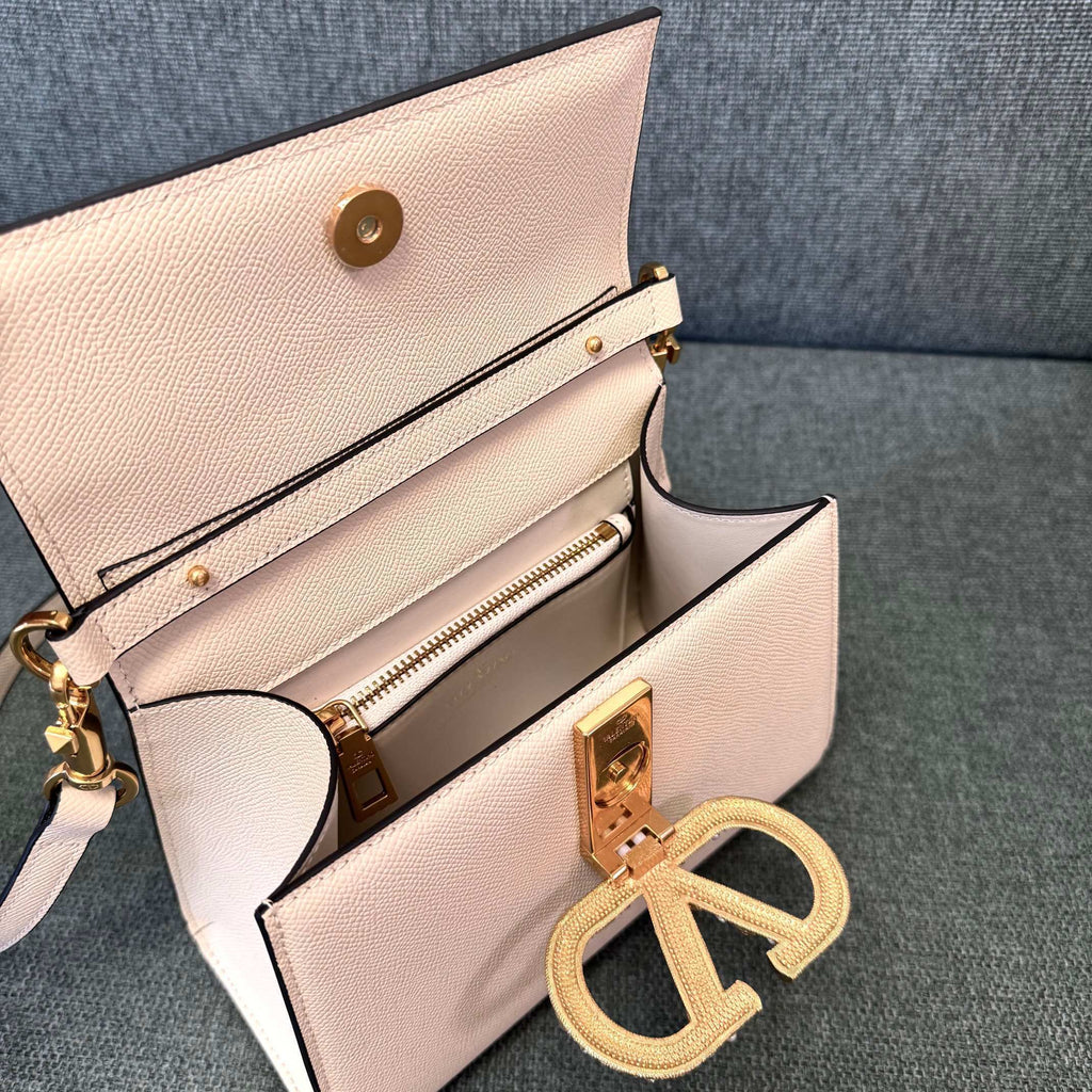 VALENTINO Stud-Closure Calfskin Handbag