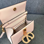 VALENTINO Stud-Closure Calfskin Handbag