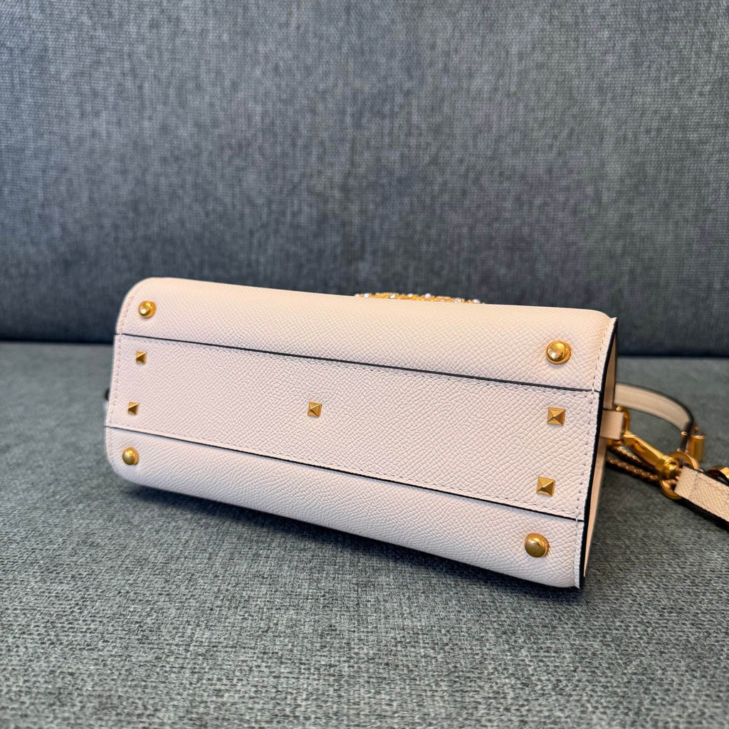 VALENTINO Stud-Closure Calfskin Handbag