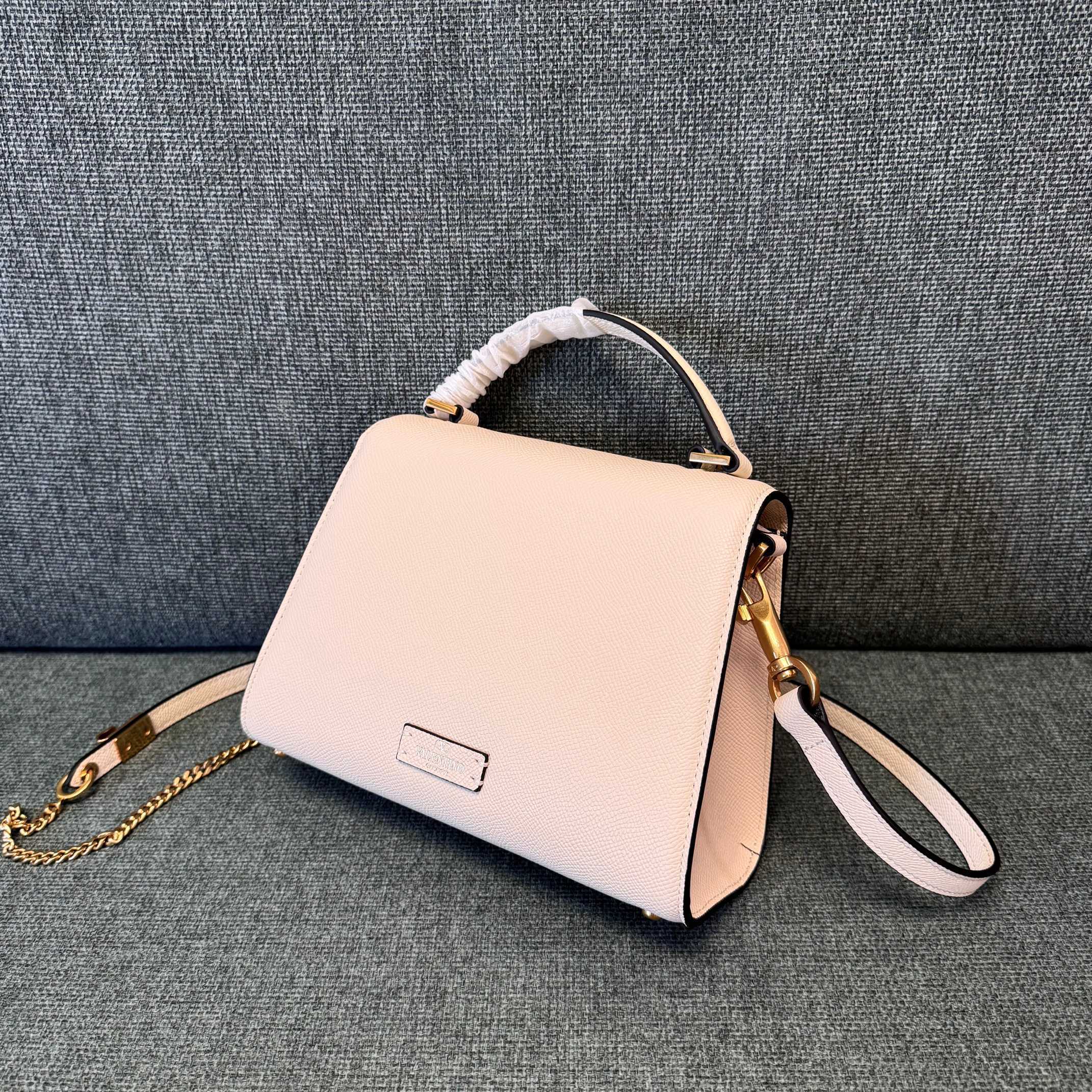 VALENTINO Stud-Closure Calfskin Handbag