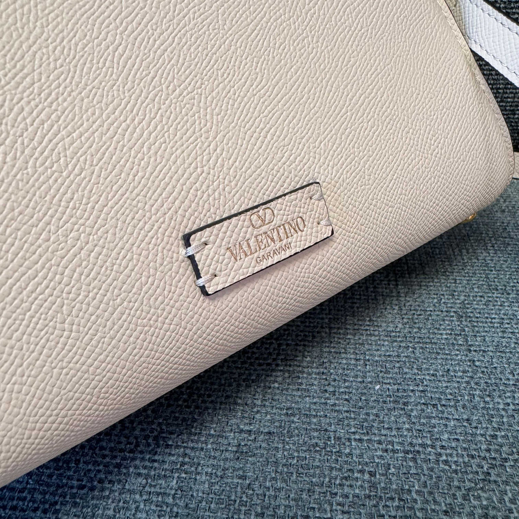VALENTINO Stud-Closure Calfskin Handbag