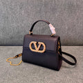 VALENTINO Stud-Closure Calfskin Handbag
