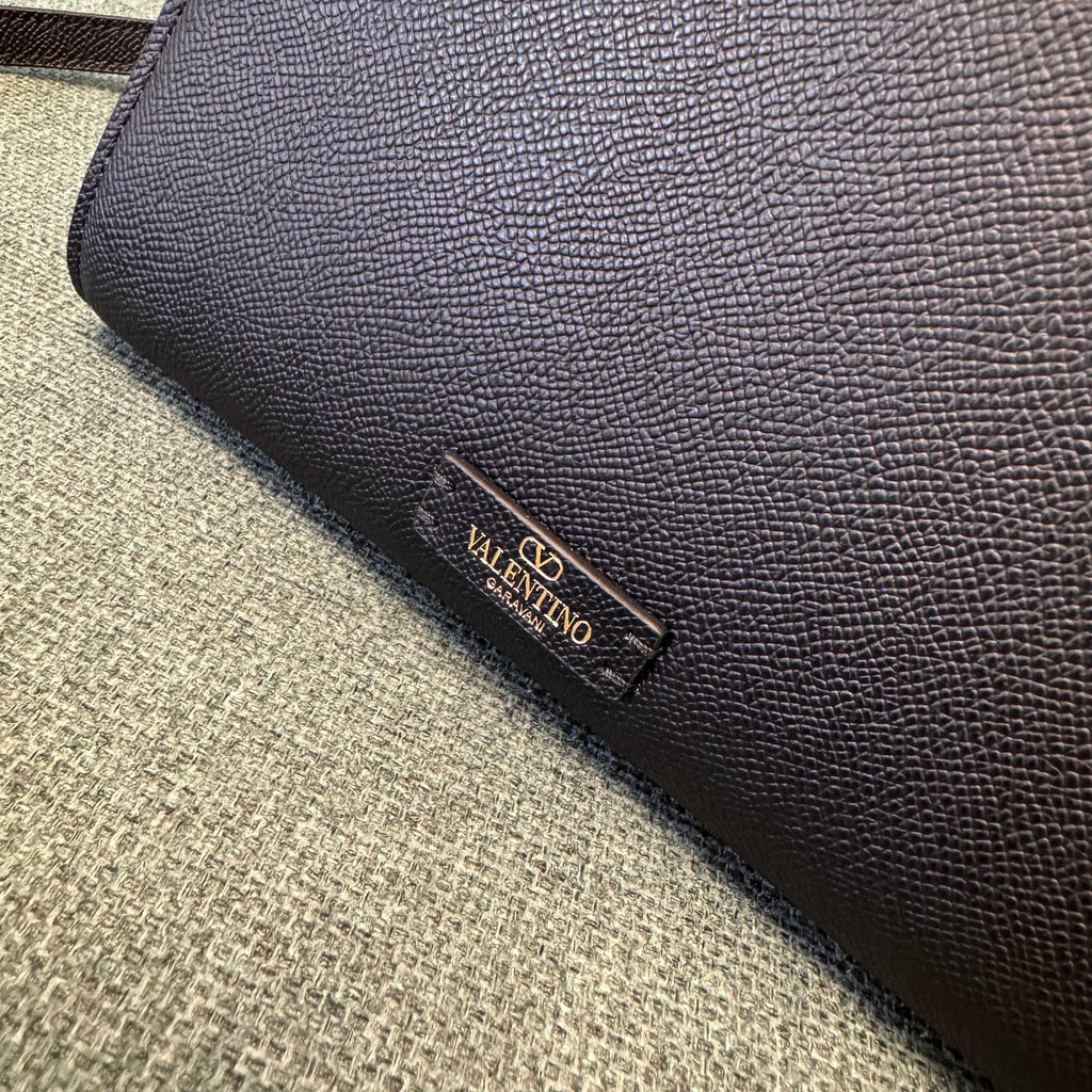 VALENTINO Stud-Closure Calfskin Handbag