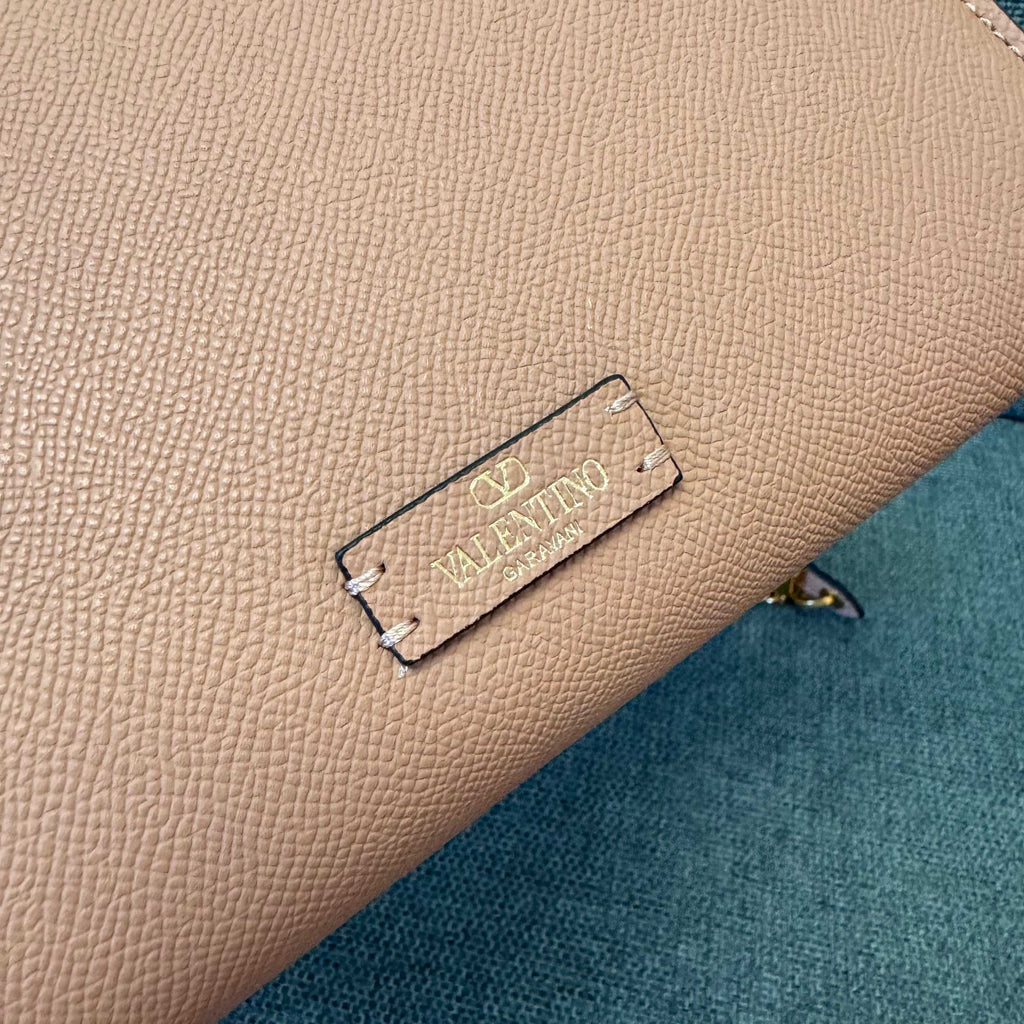 VALENTINO Stud-Closure Calfskin Handbag