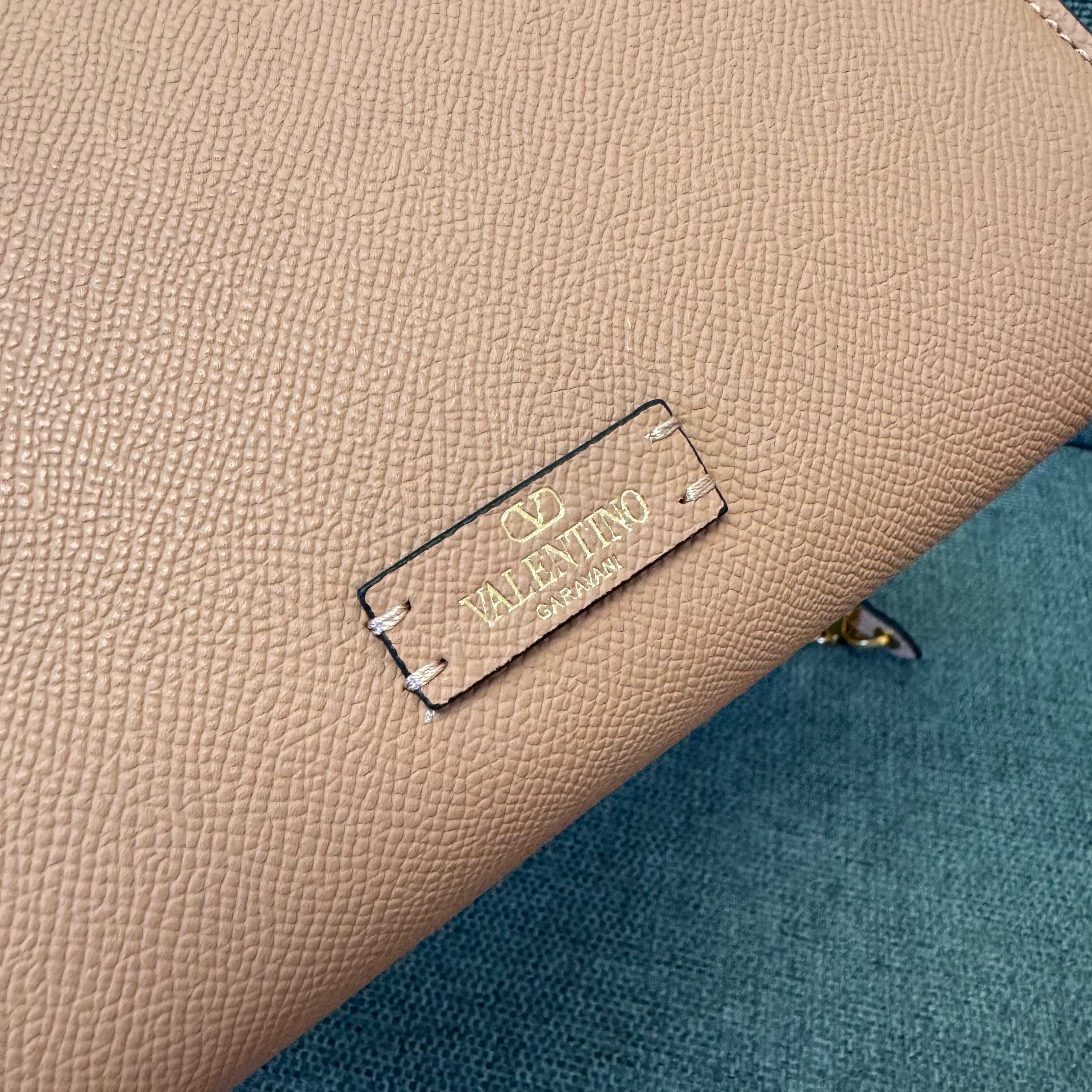 VALENTINO Stud-Closure Calfskin Handbag